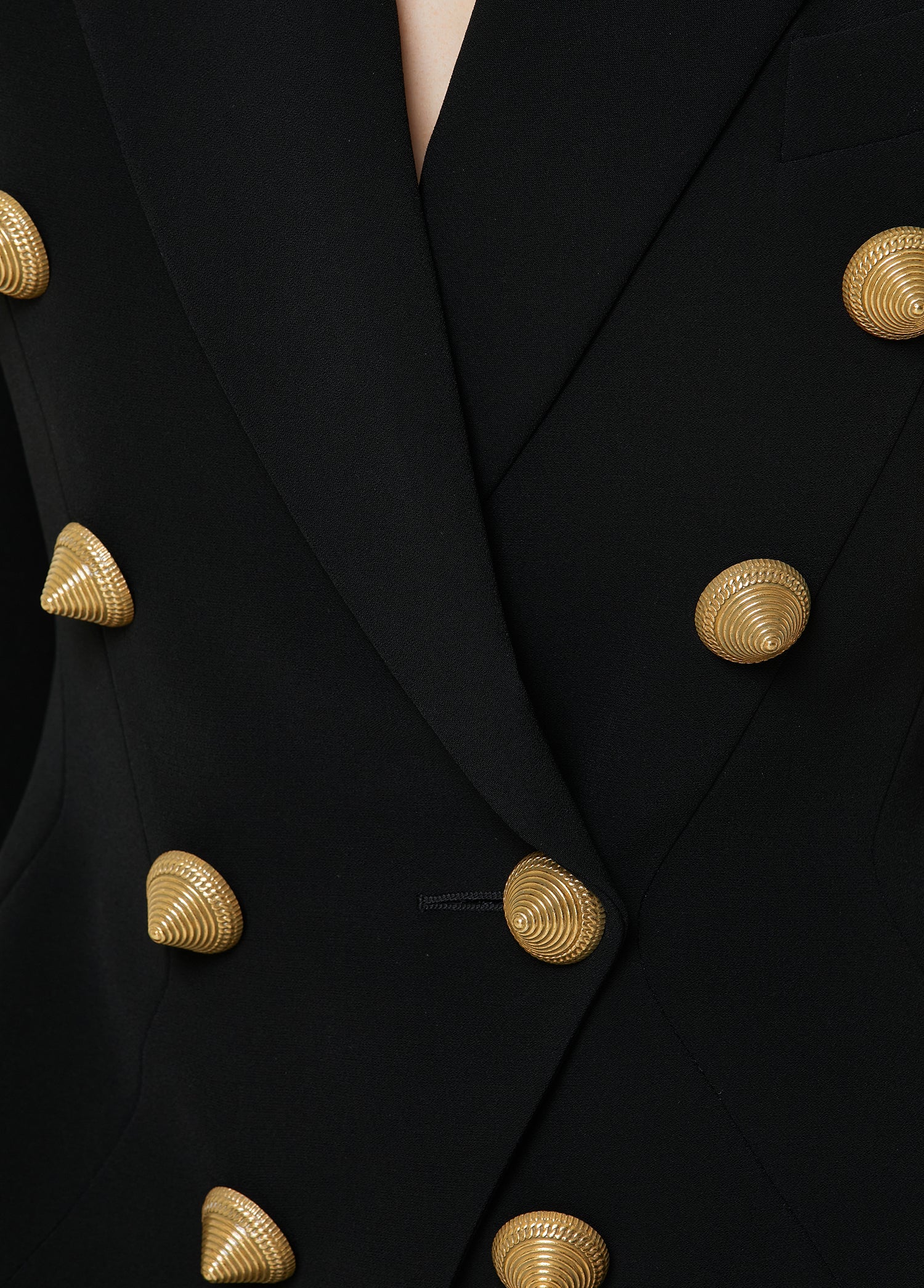 BALMAIN 8 BTN CREPE FITTED BLAZER - BEYMEN