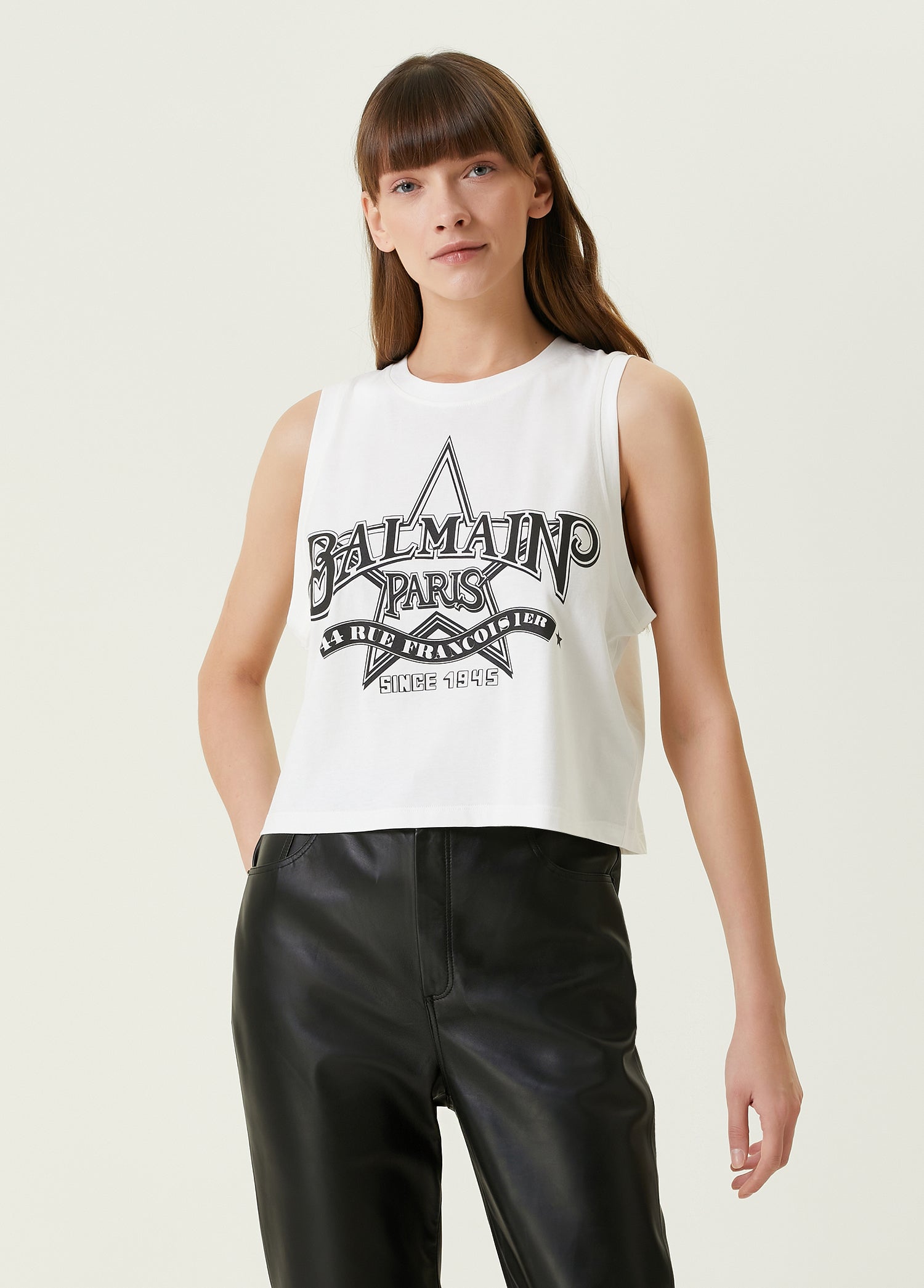 BALMAIN CROPPED TANK TOP - BEYMEN