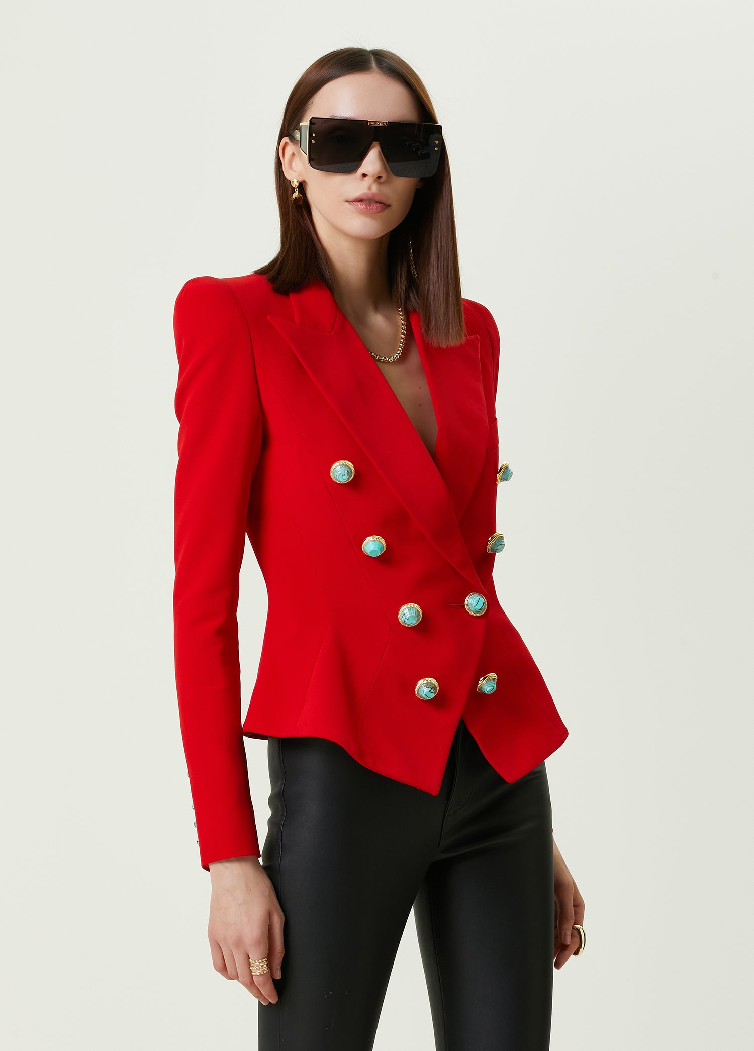 BALMAIN 8 BTN CREPE BLAZER - BEYMEN