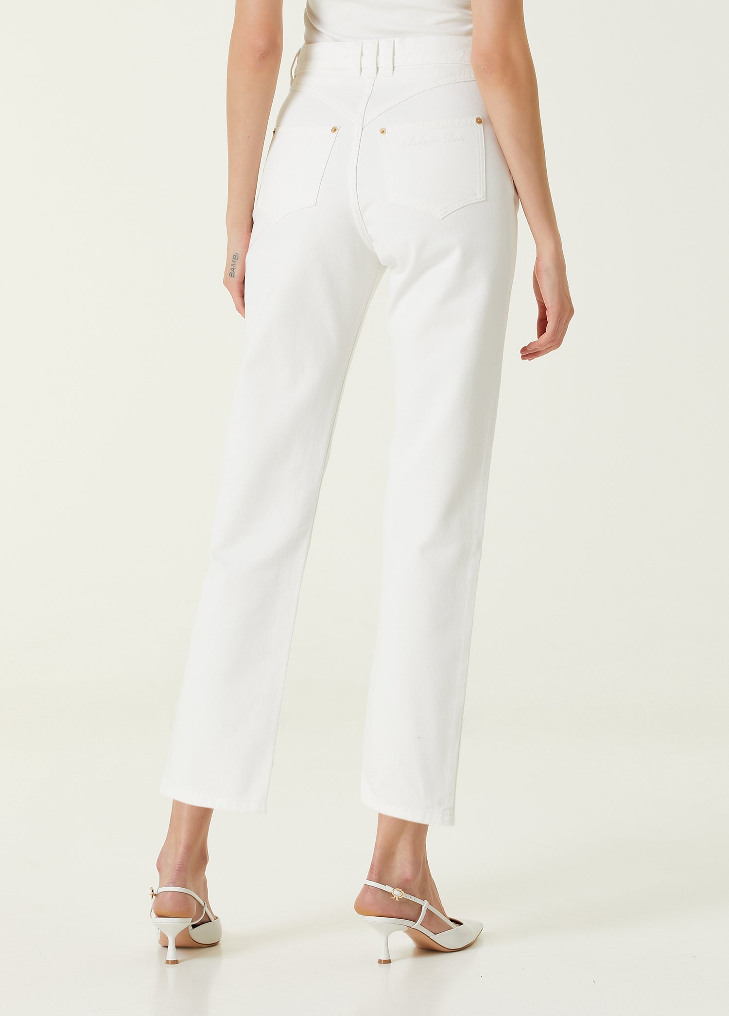 BALMAIN STRAIGHT WHITE JEANS - BEYMEN