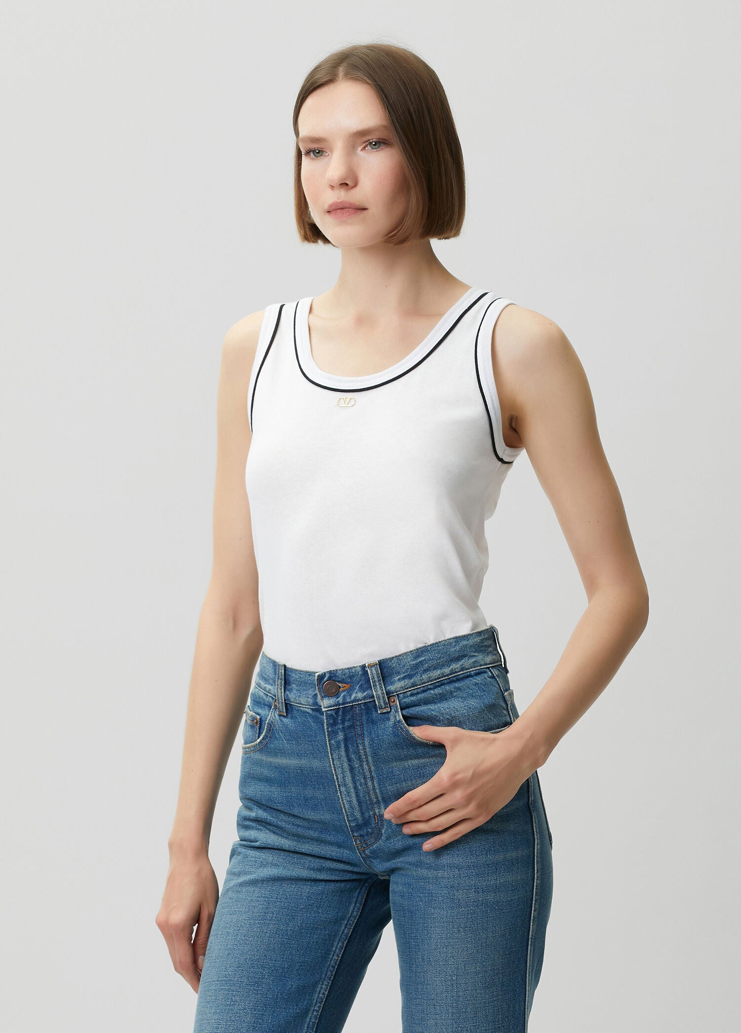 VALENTINO GARAVANI JERSEY TOP - BEYMEN