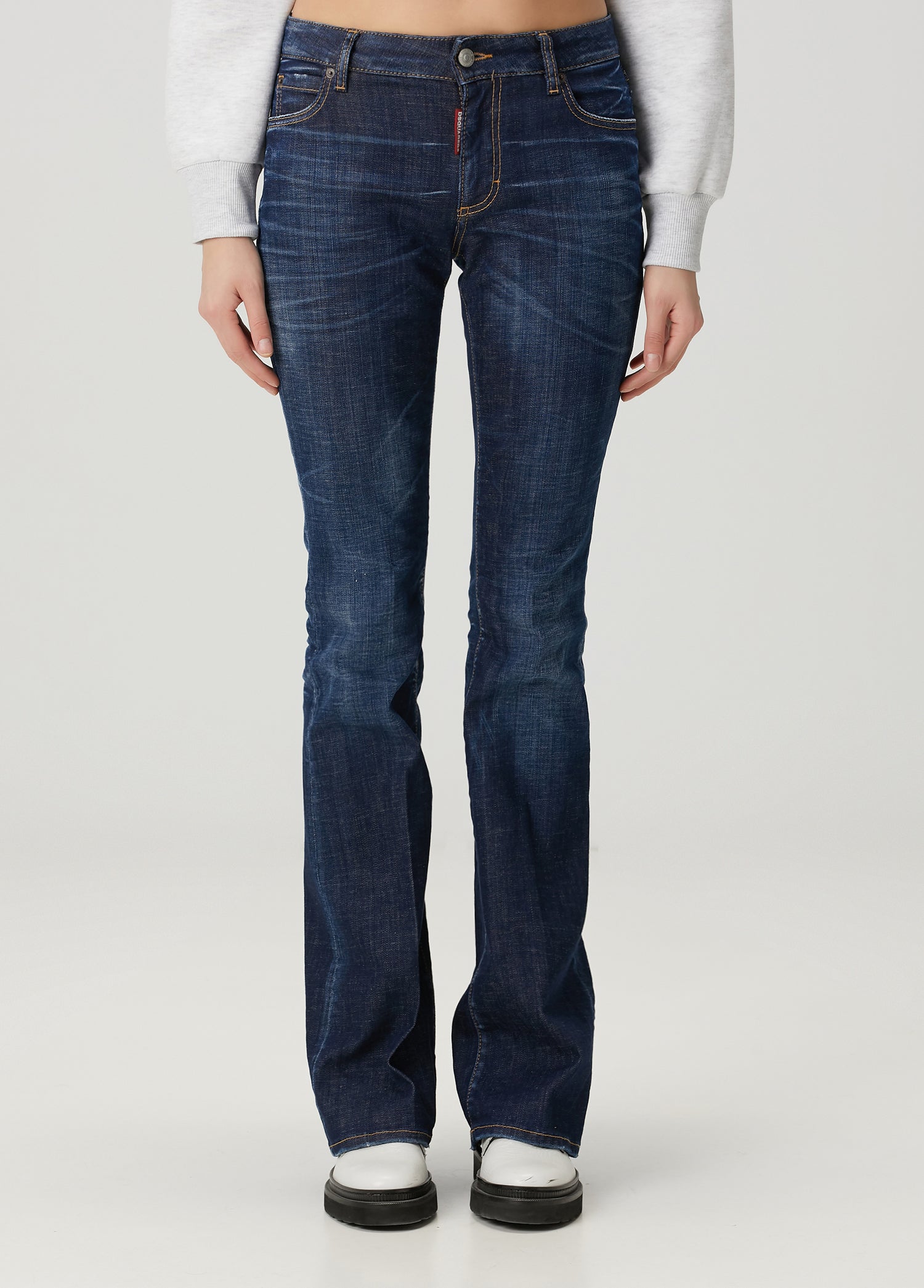 DSQUARED2 MEDIUM WAIST FLARE JEAN - BEYMEN