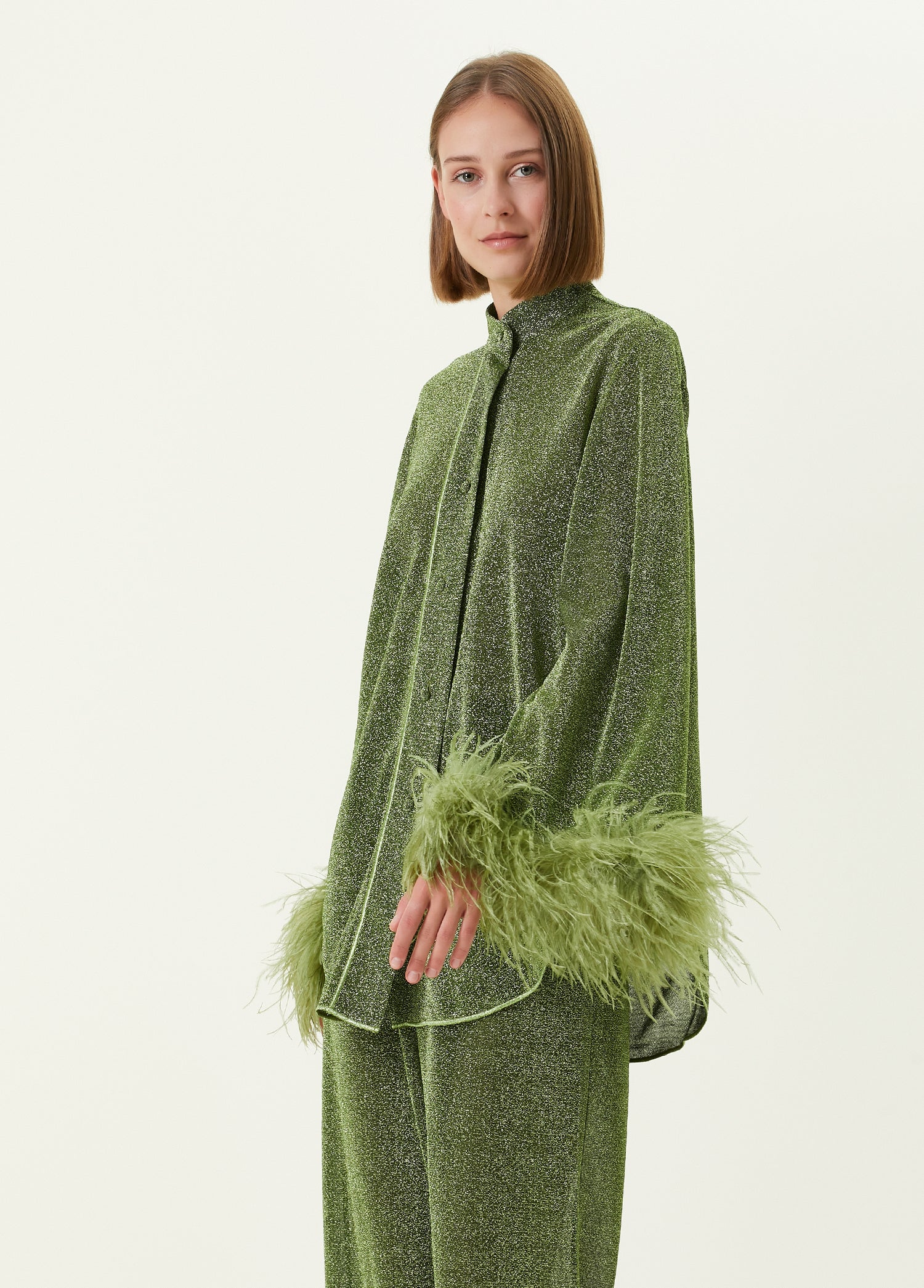 OSEREE LUMIERE PLUMAGE LONG SHIRT - BEYMEN