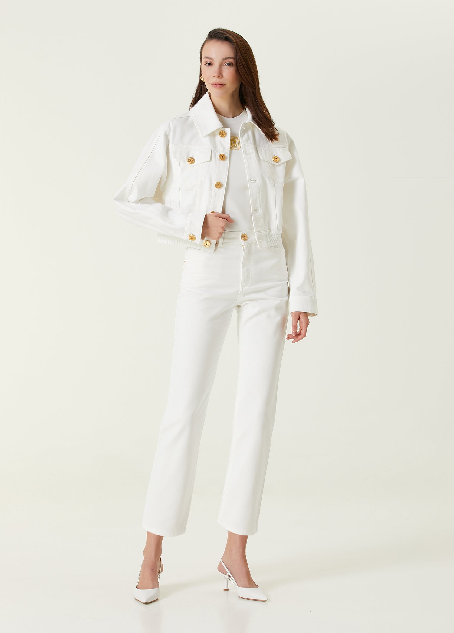 BALMAIN STRAIGHT WHITE JEANS - BEYMEN