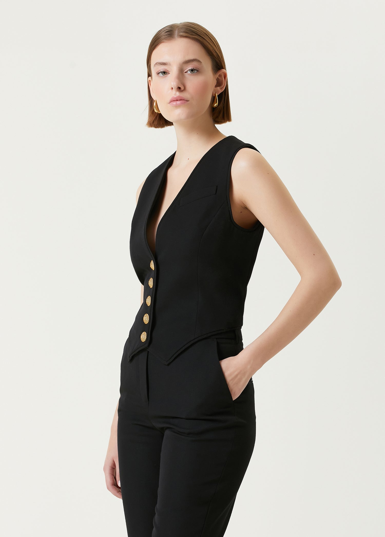 BALMAIN SATIN VEST TOP - BEYMEN