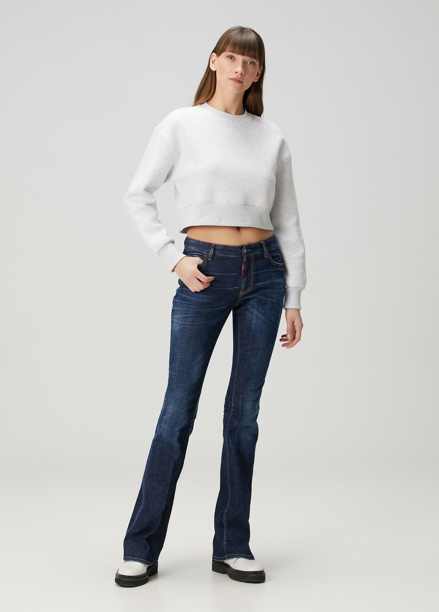DSQUARED2 MEDIUM WAIST FLARE JEAN - BEYMEN