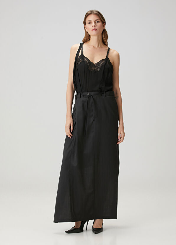BALENCIAGA PATCHED SLIP DRESS