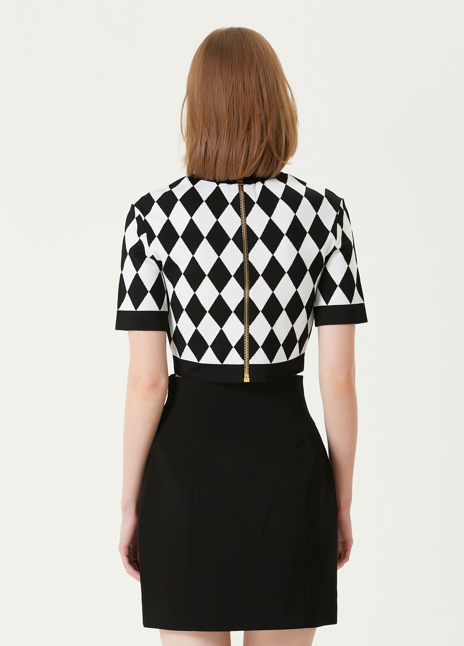 BALMAIN SS BUTNED DIAMOND JACQUARD - BEYMEN