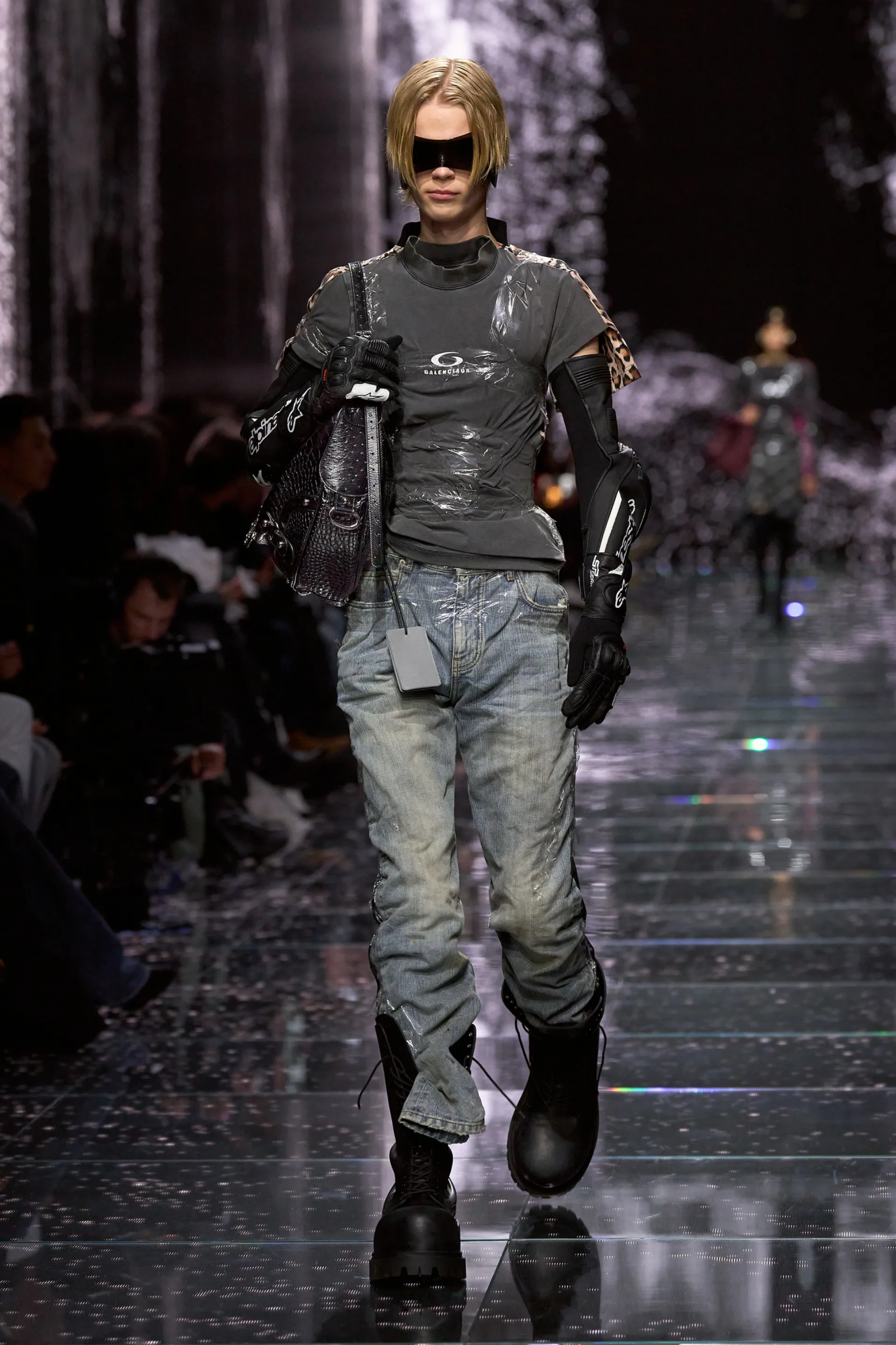 BALENCIAGA TAPED DOUBLE S/S TOP