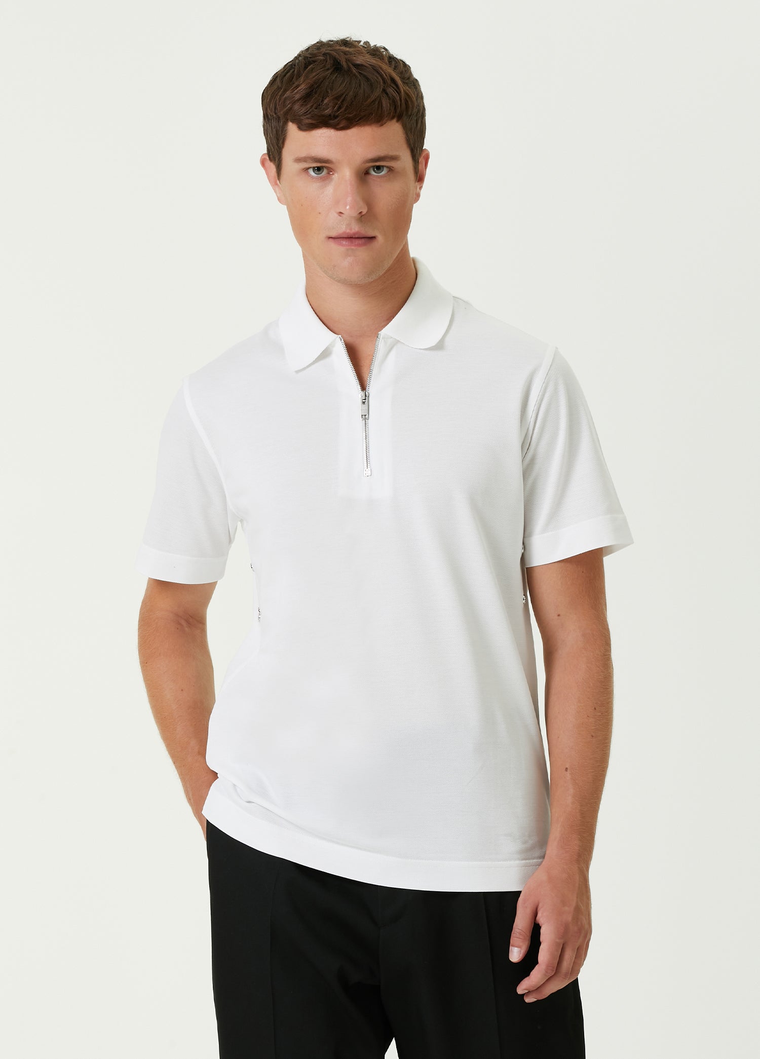 GIVENCHY CLASSIC FIT ZIP POLO W/EYELETS - BEYMEN