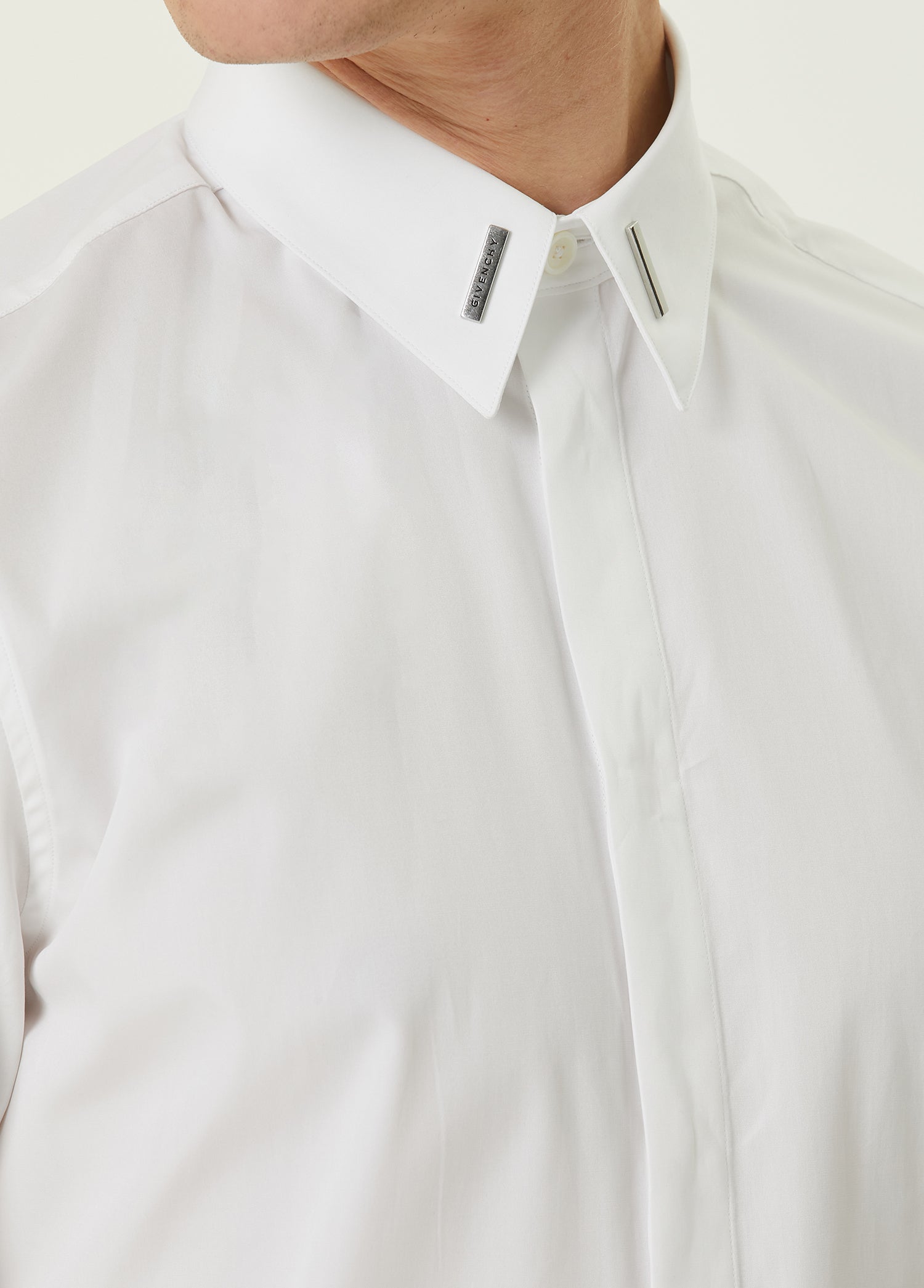GIVENCHY SHIRT WITH METAL COLLAR - BEYMEN