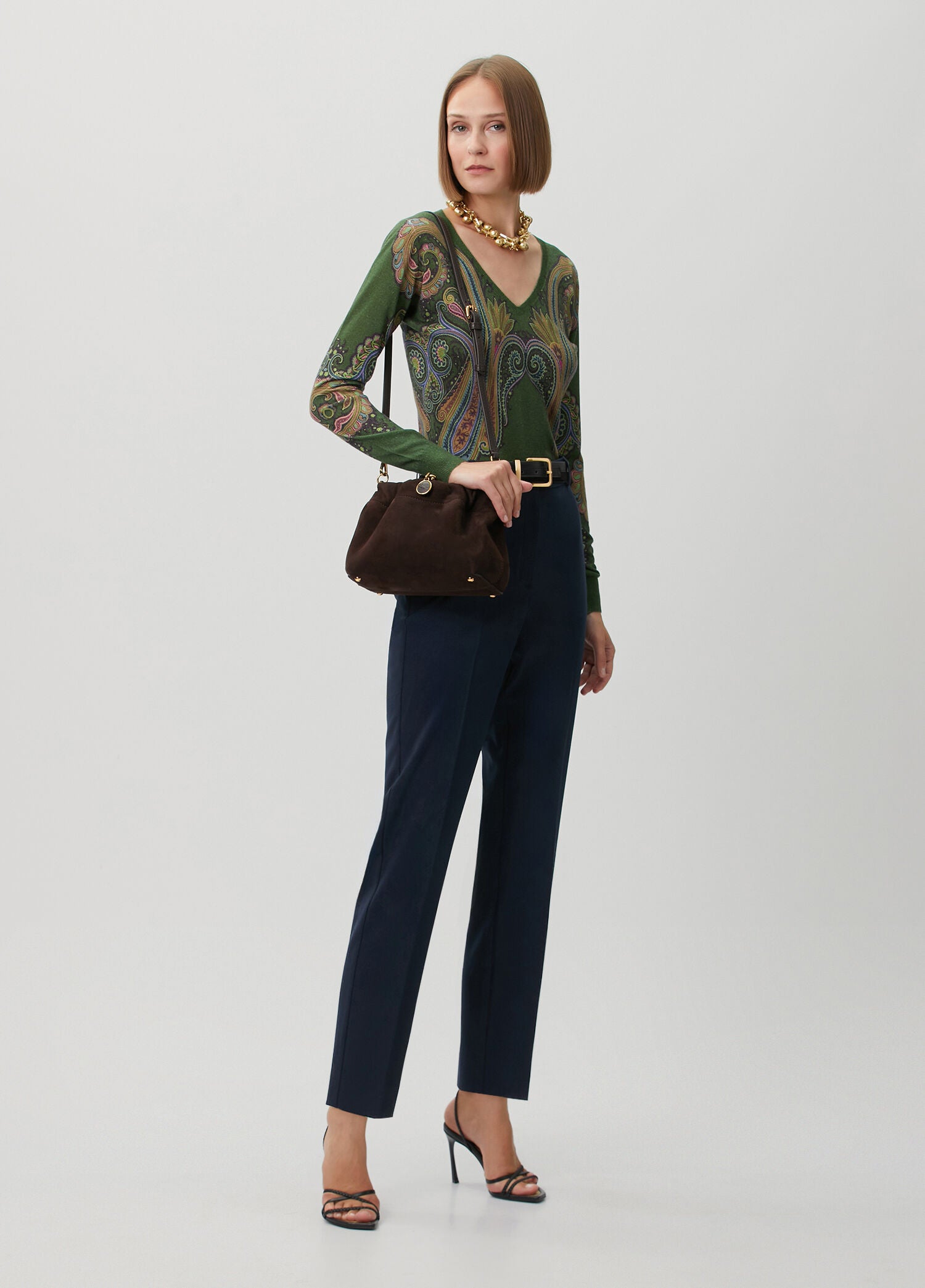 ETRO WOMEN'S V-NECK KNITTED TOP - BEYMEN
