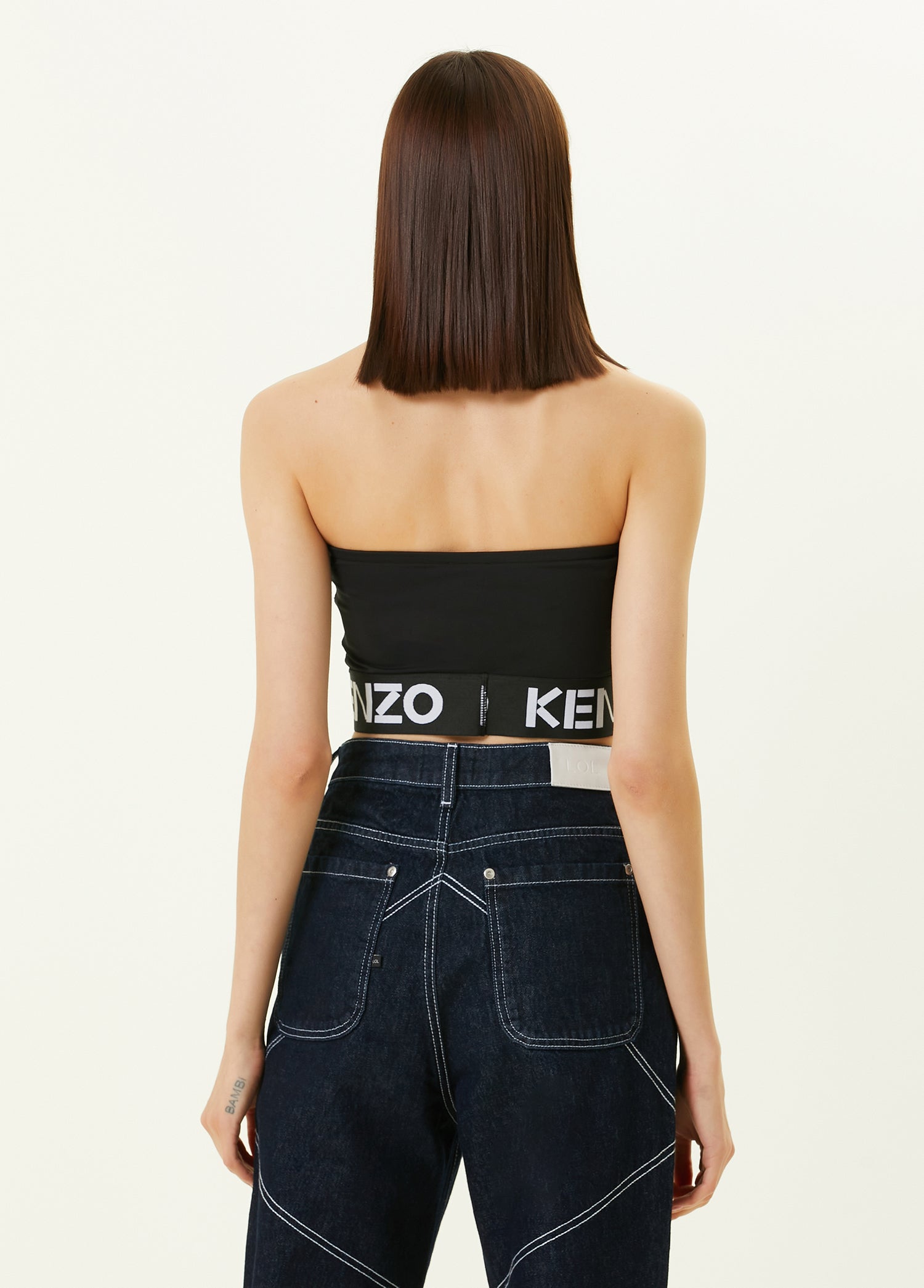KENZO TUBE TOP WHITE LOGO - BEYMEN