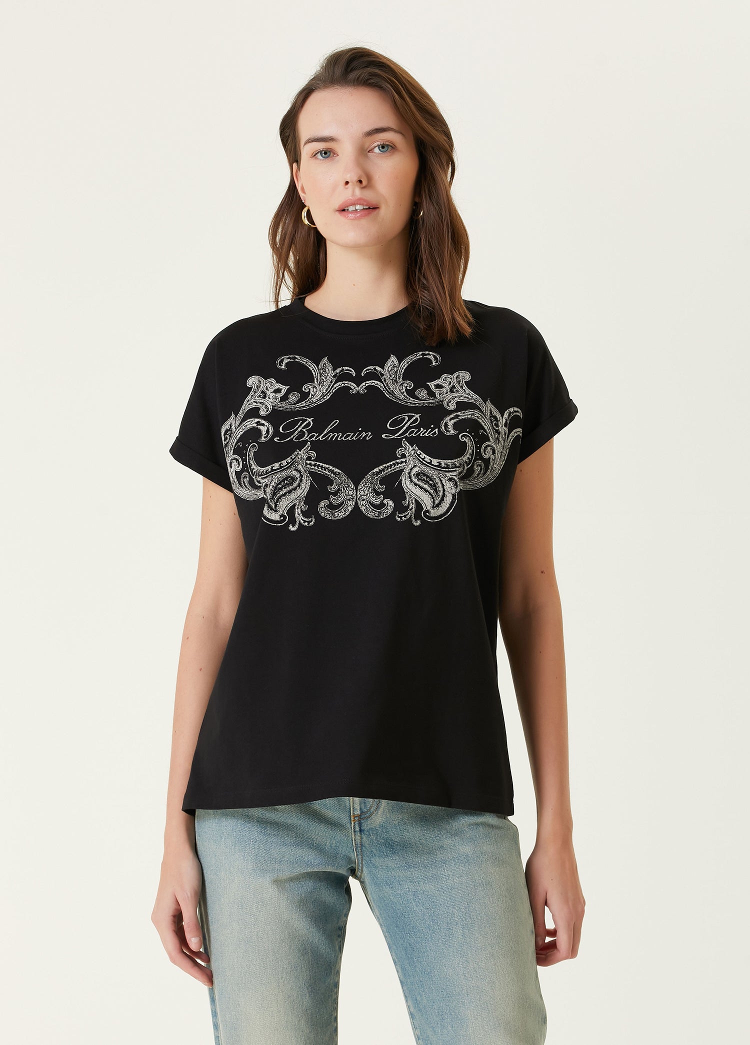 BALMAIN PAISLEY PRINT T-SHIRT - BEYMEN