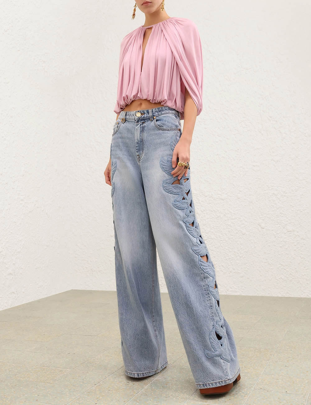 ZIMMERMAN ALCHEMY CAPED BLOUSE - BEYMEN