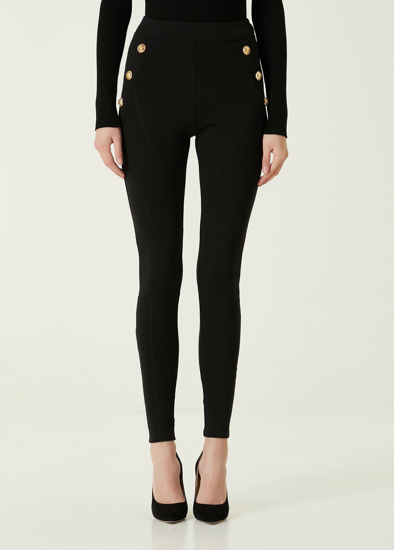 BALMAIN BTN JERSEY LEGGINGS - BEYMEN