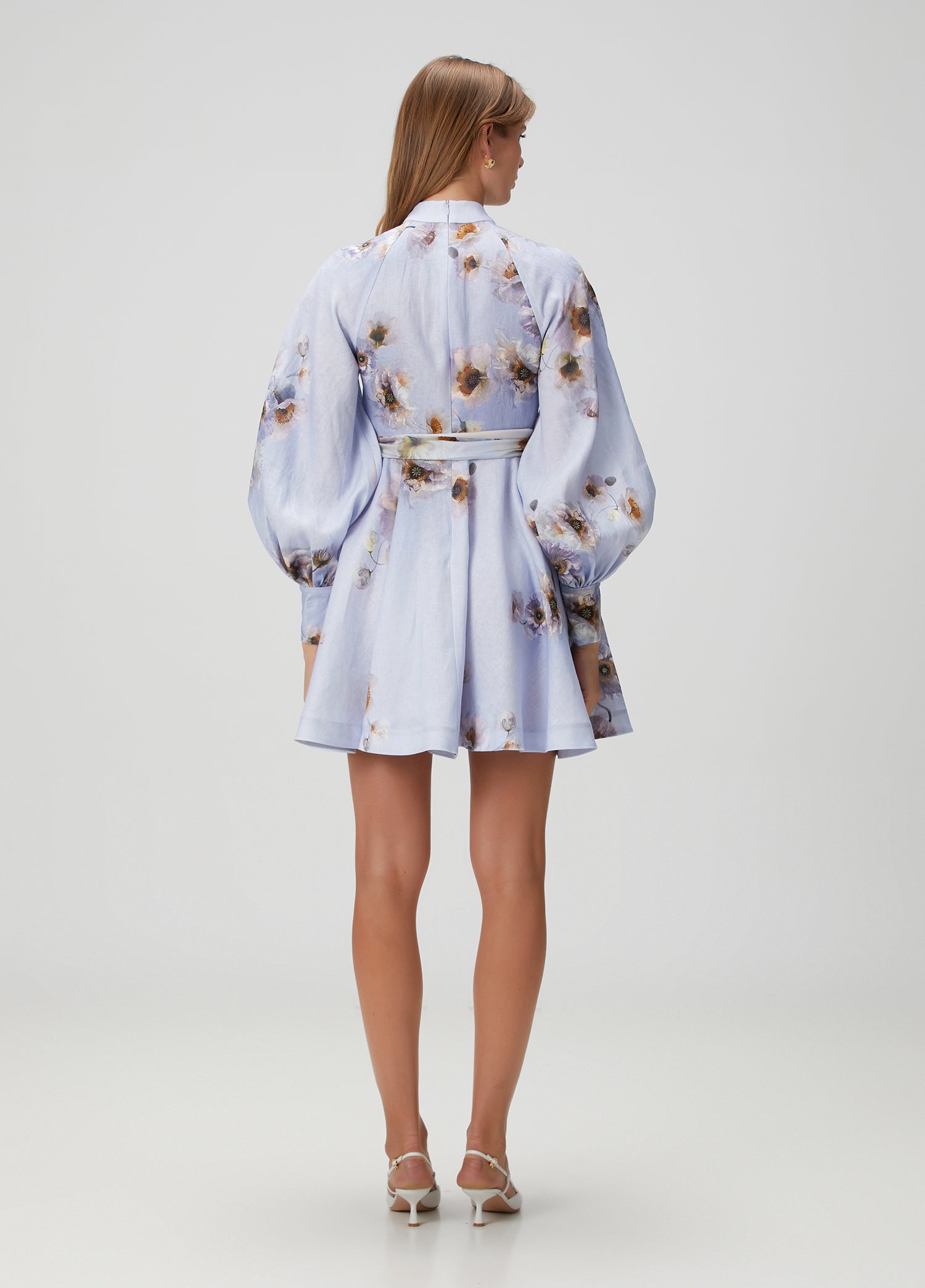 ZIMMERMAN HYPNOTIC BUTTONED MINI DRESS - BEYMEN