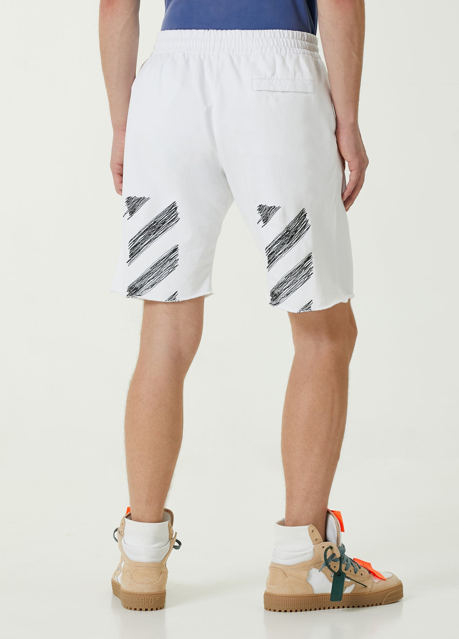 OFF-WHITE SCRIBBLE DIAG SWEATSHORT