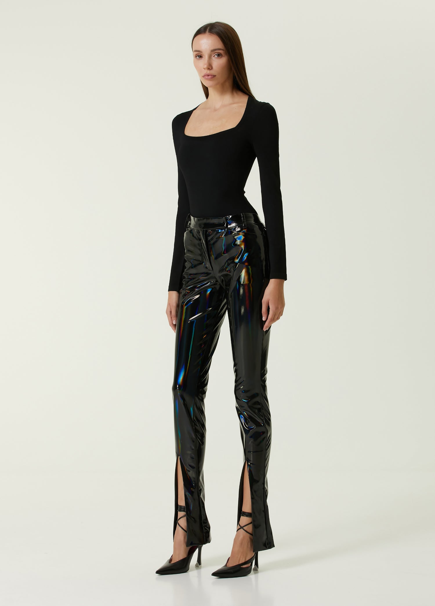 THE ATTICO PANTS PATENT JERSEY - BEYMEN