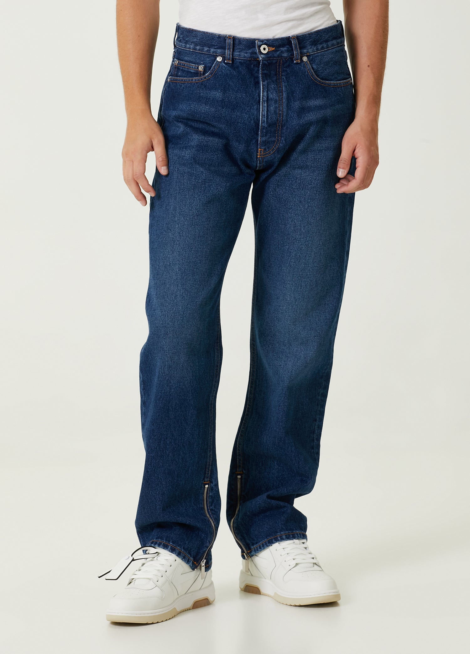 OFF-WHITE ARR TAB ZIP DET SKATE JEANS