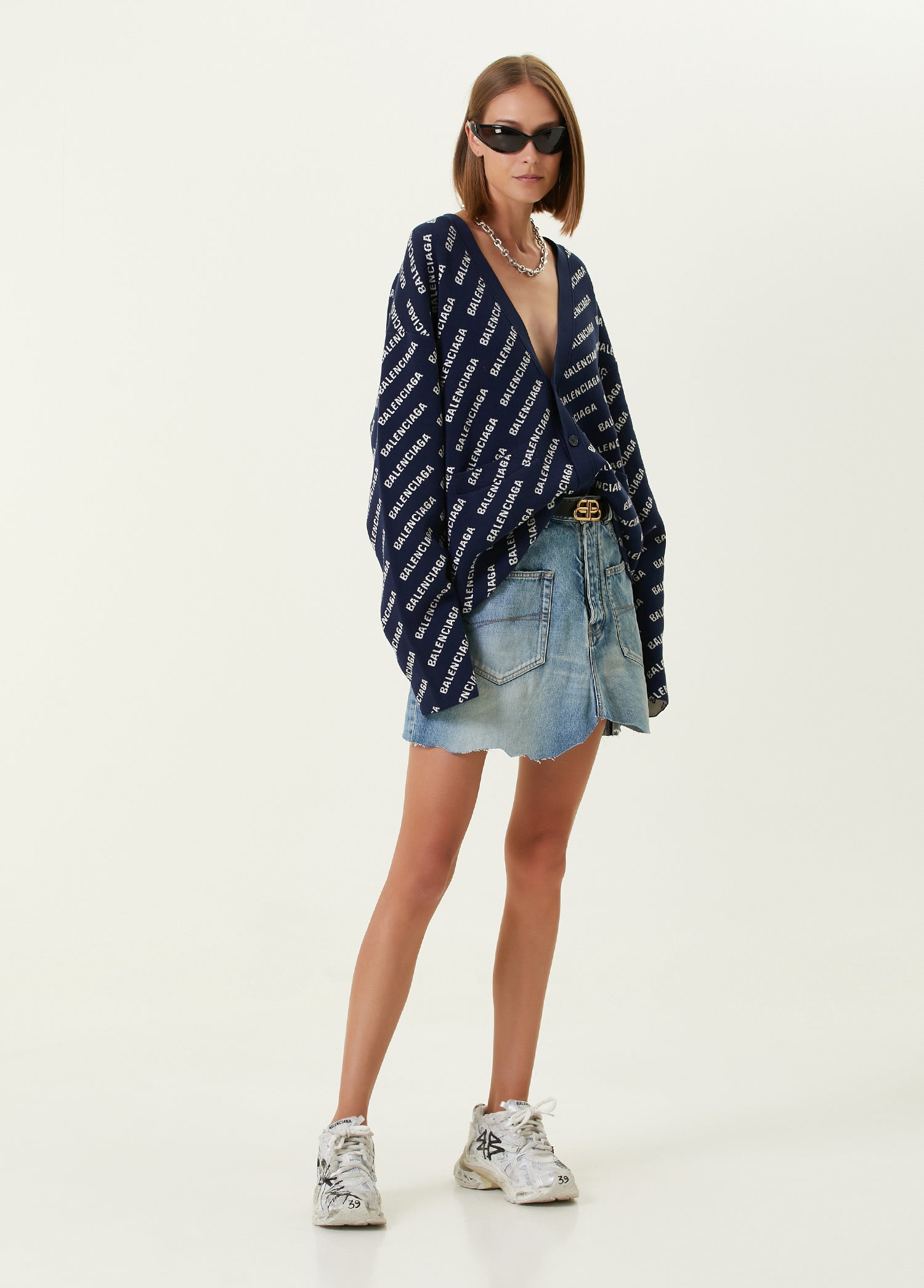 BALENCIAGA ALL-OVER CARDIGAN