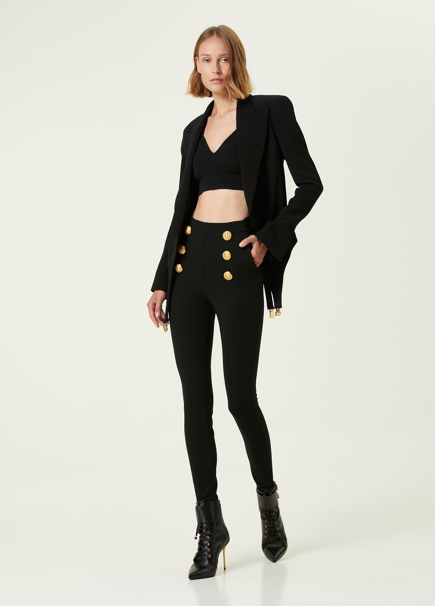BALMAIN SKINNY STRETCH PANTS - BEYMEN
