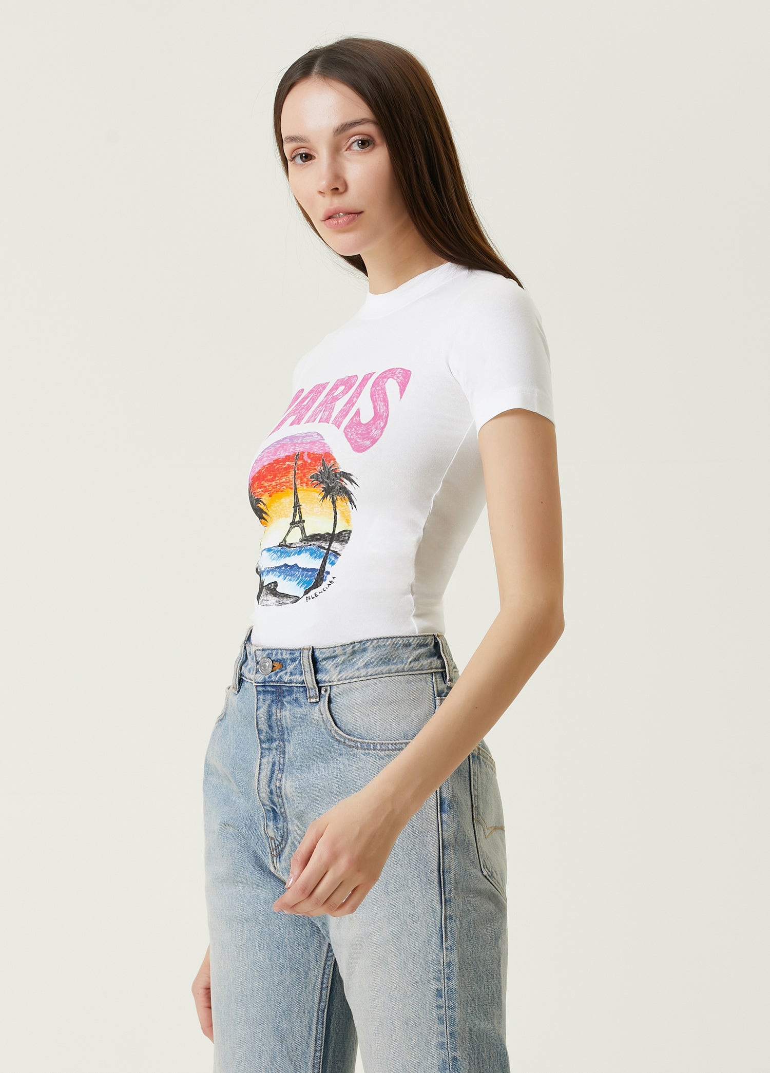 BALENCIAGA FITTED T-SHIRT - BEYMEN