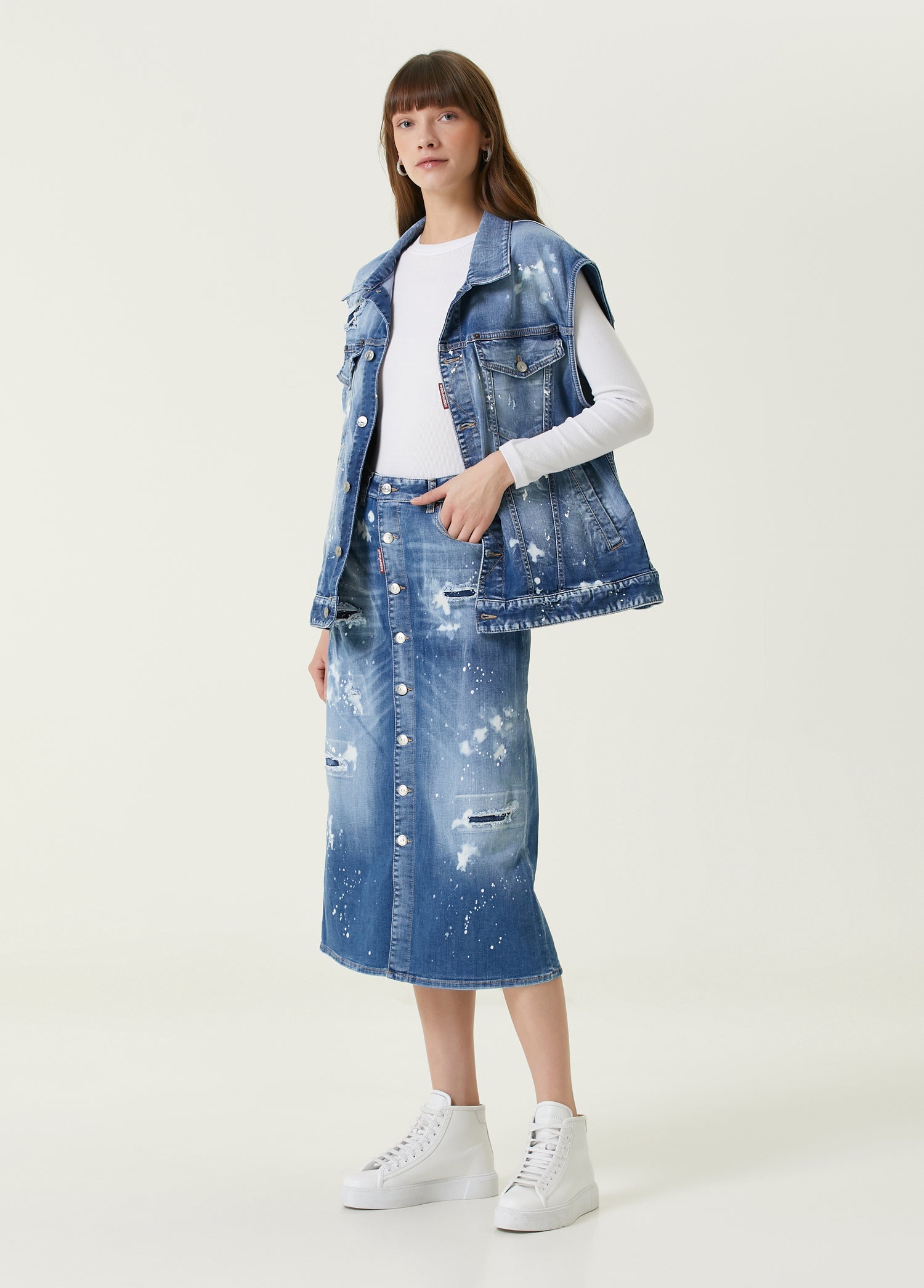 DSQUARED2 DENIM LONG SKIRT - BEYMEN