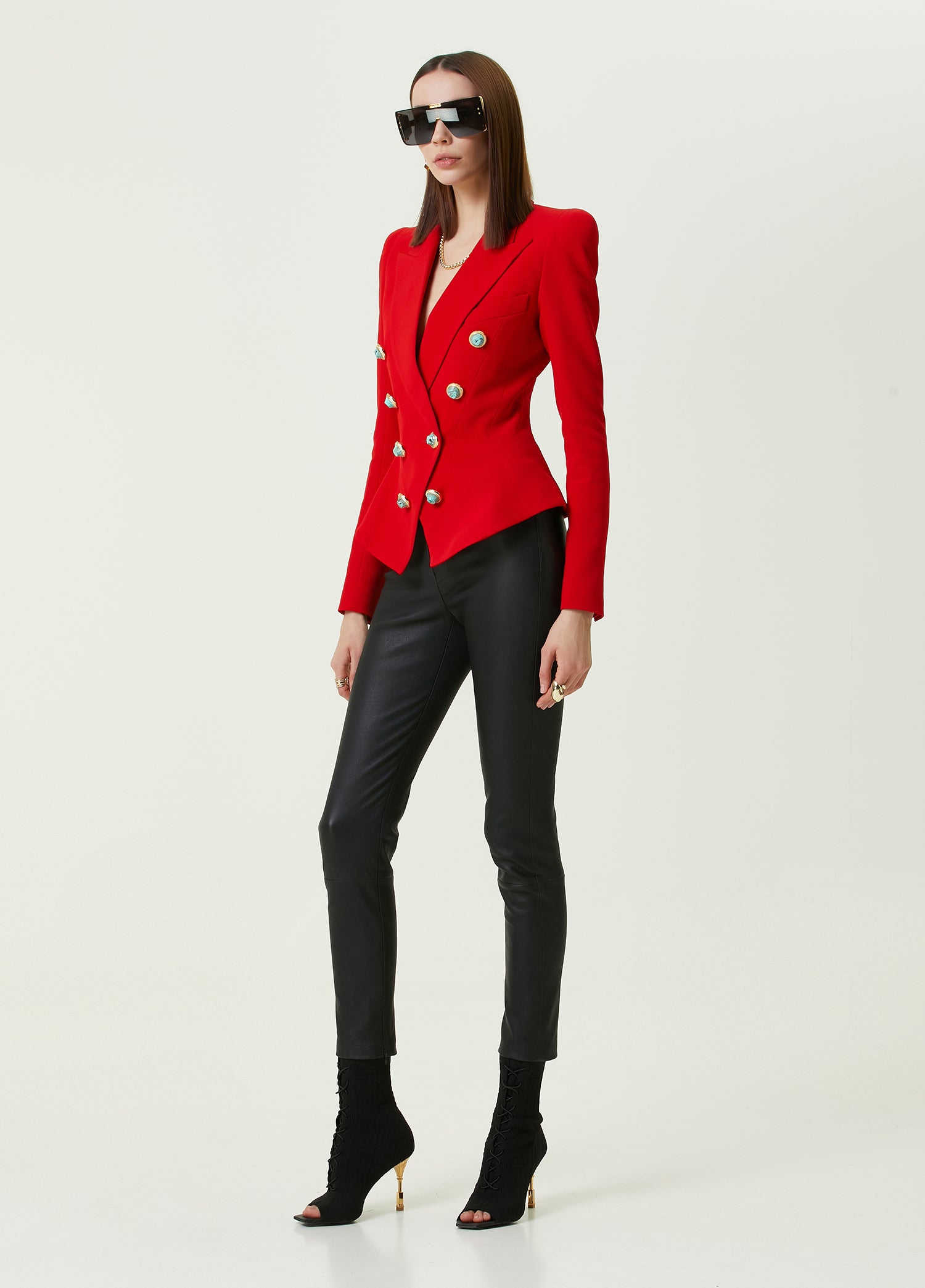 BALMAIN 8 BTN CREPE BLAZER - BEYMEN