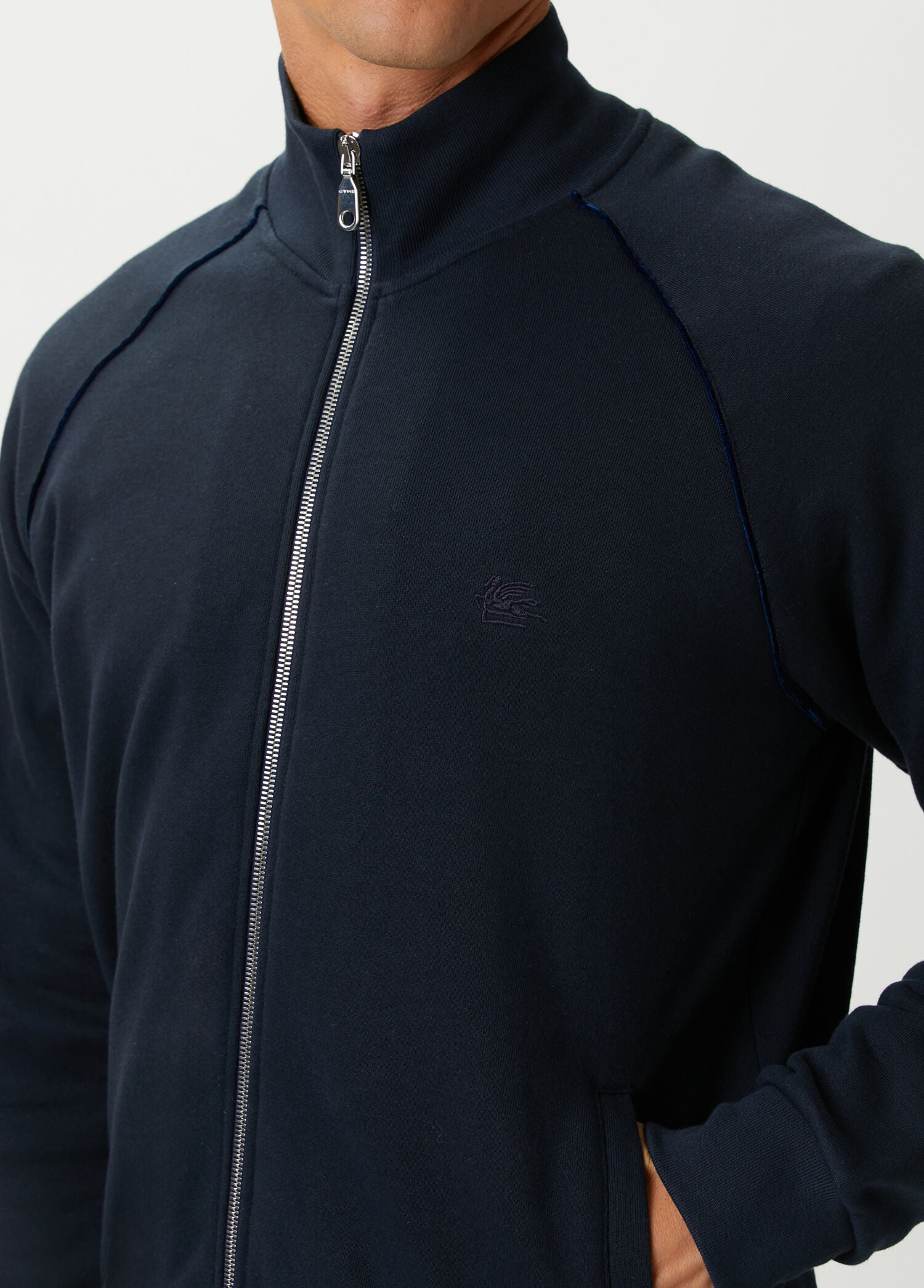 ETRO SWEAT BOMBER W/PIPING - BEYMEN