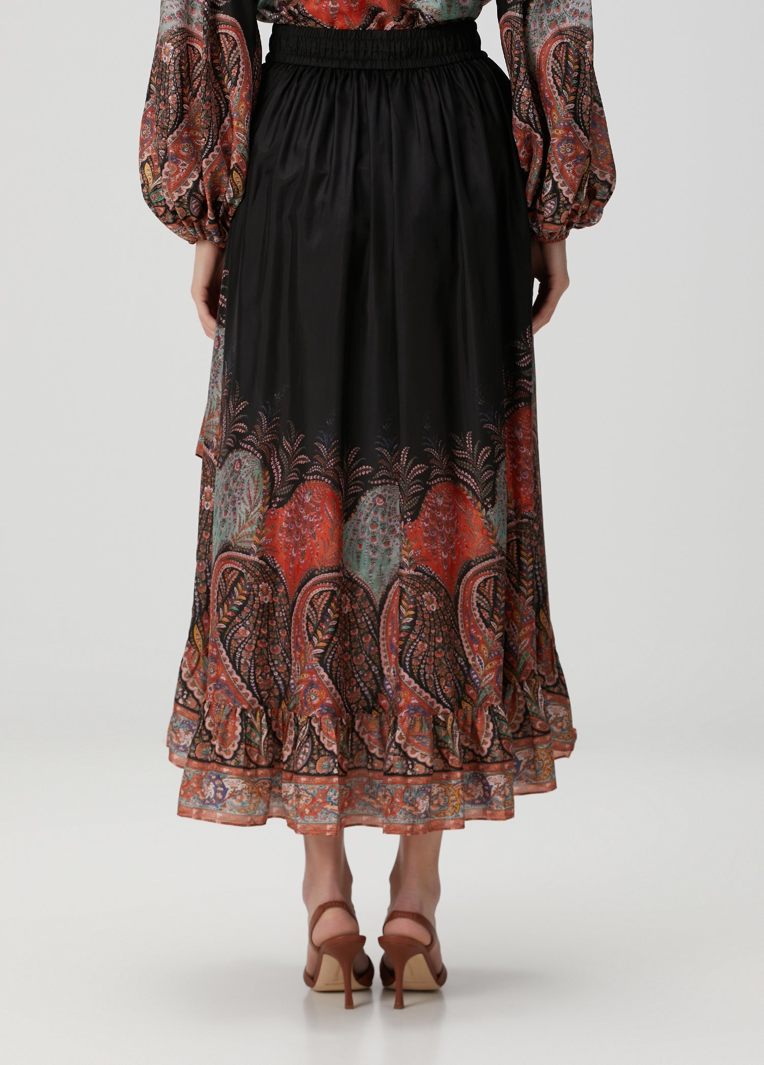 ZIMMERMAN RHIANNON RUFFLE MAXI SKIRT - BEYMEN