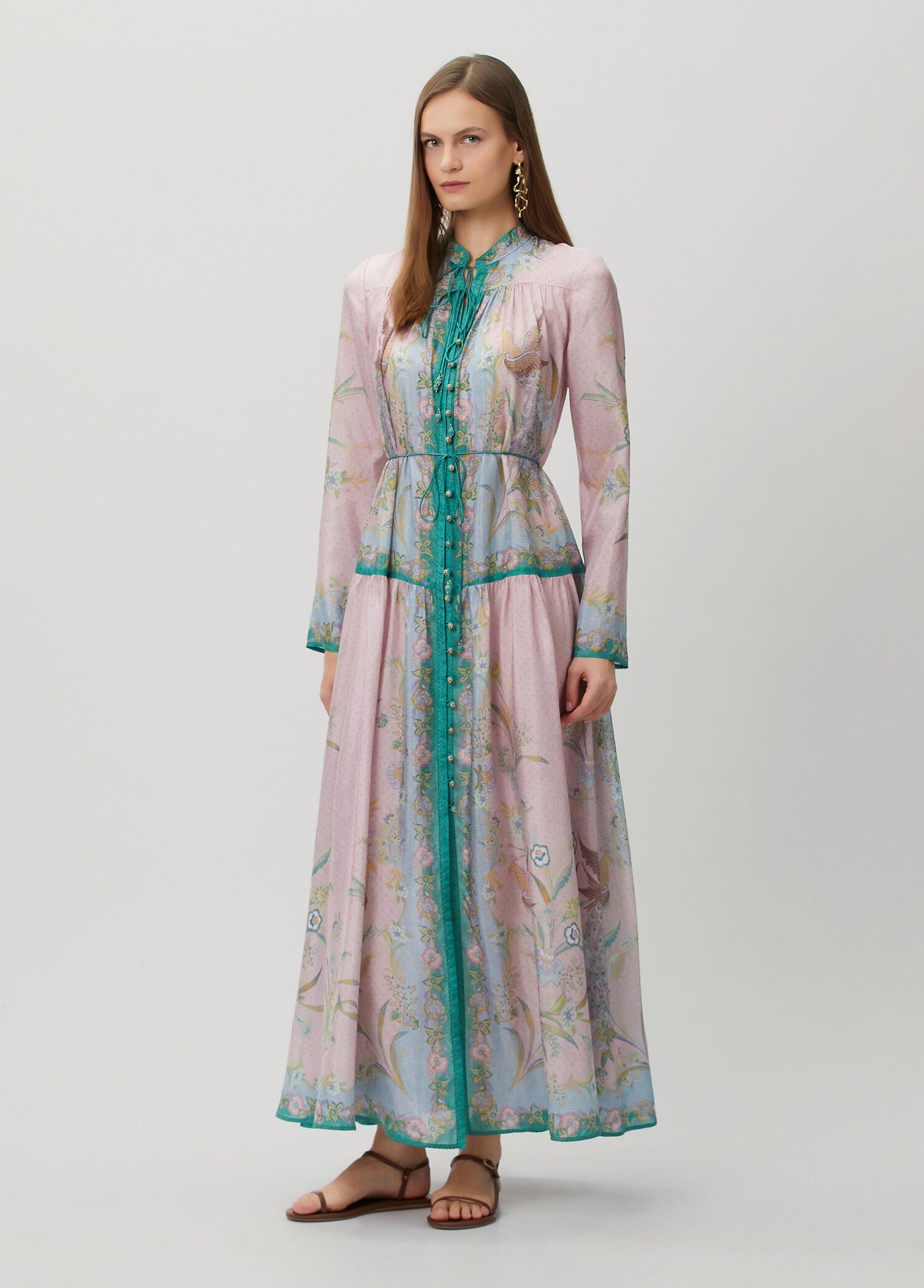 ZIMMERMAN INDRA LONG SLEEVE MAXI DRESS - BEYMEN