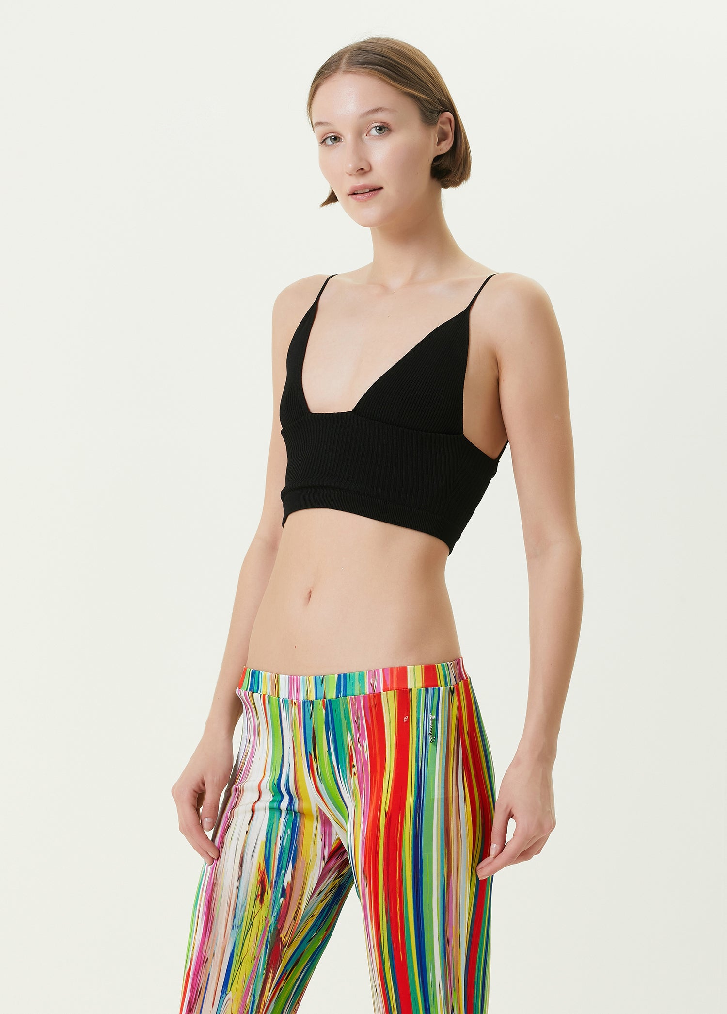 DSQUARED2 RIBBED KNIT BRA TOP - BEYMEN