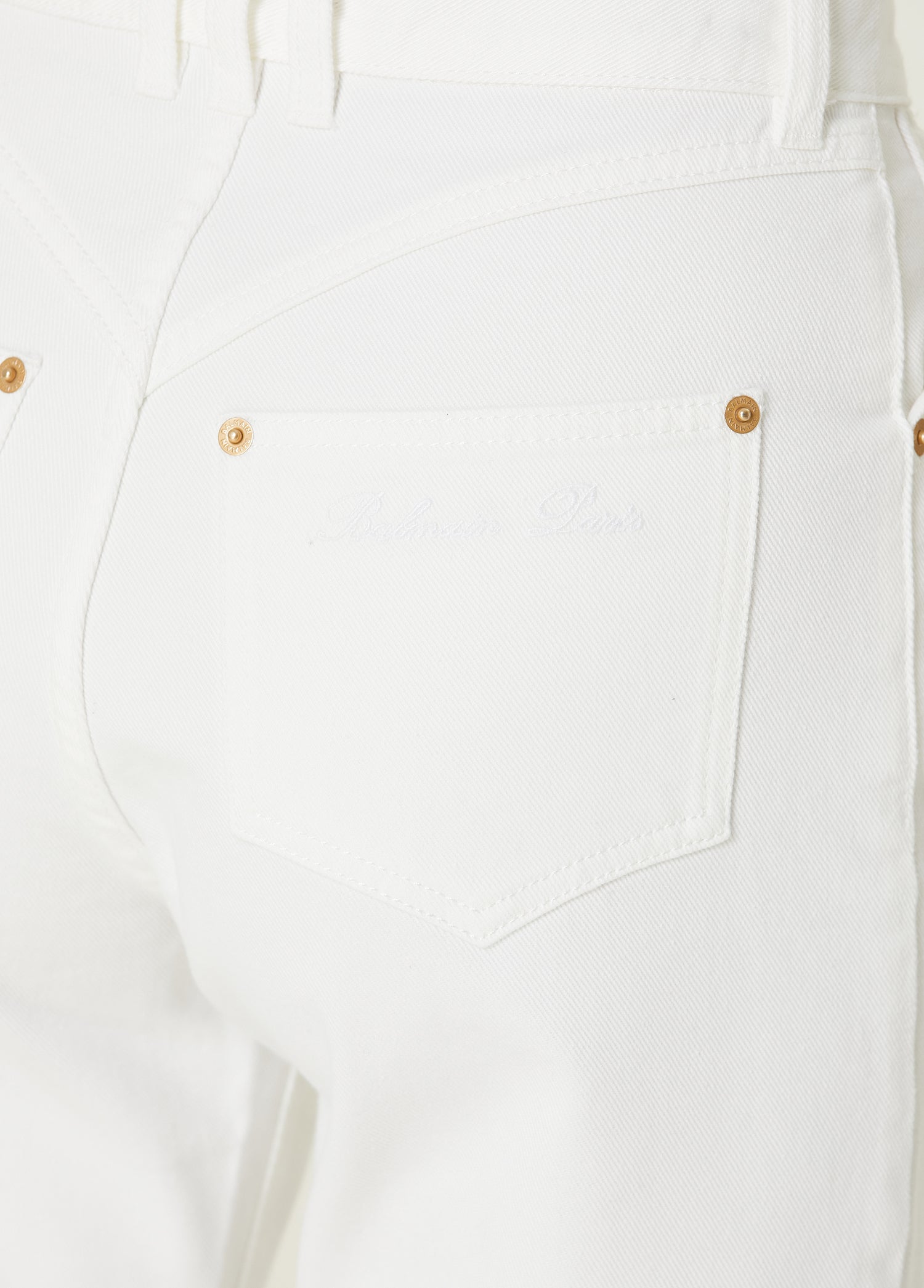 BALMAIN STRAIGHT WHITE JEANS - BEYMEN