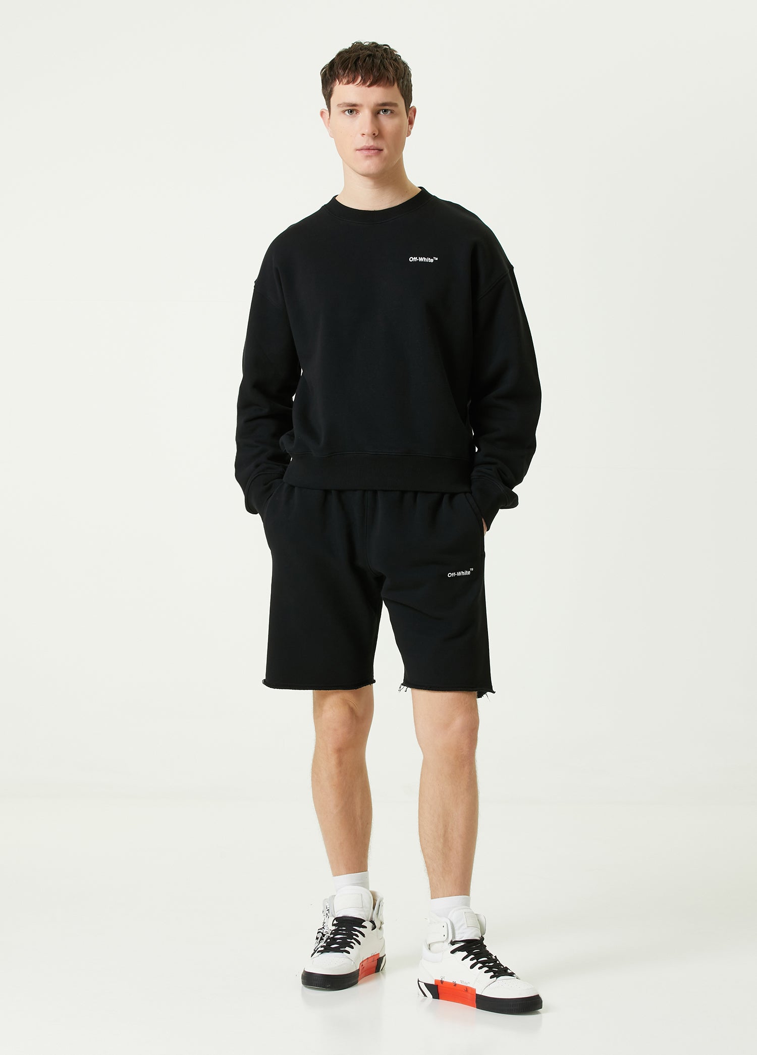OFF WHITE CARAVAG DIAG SWEATSHORT - BEYMEN