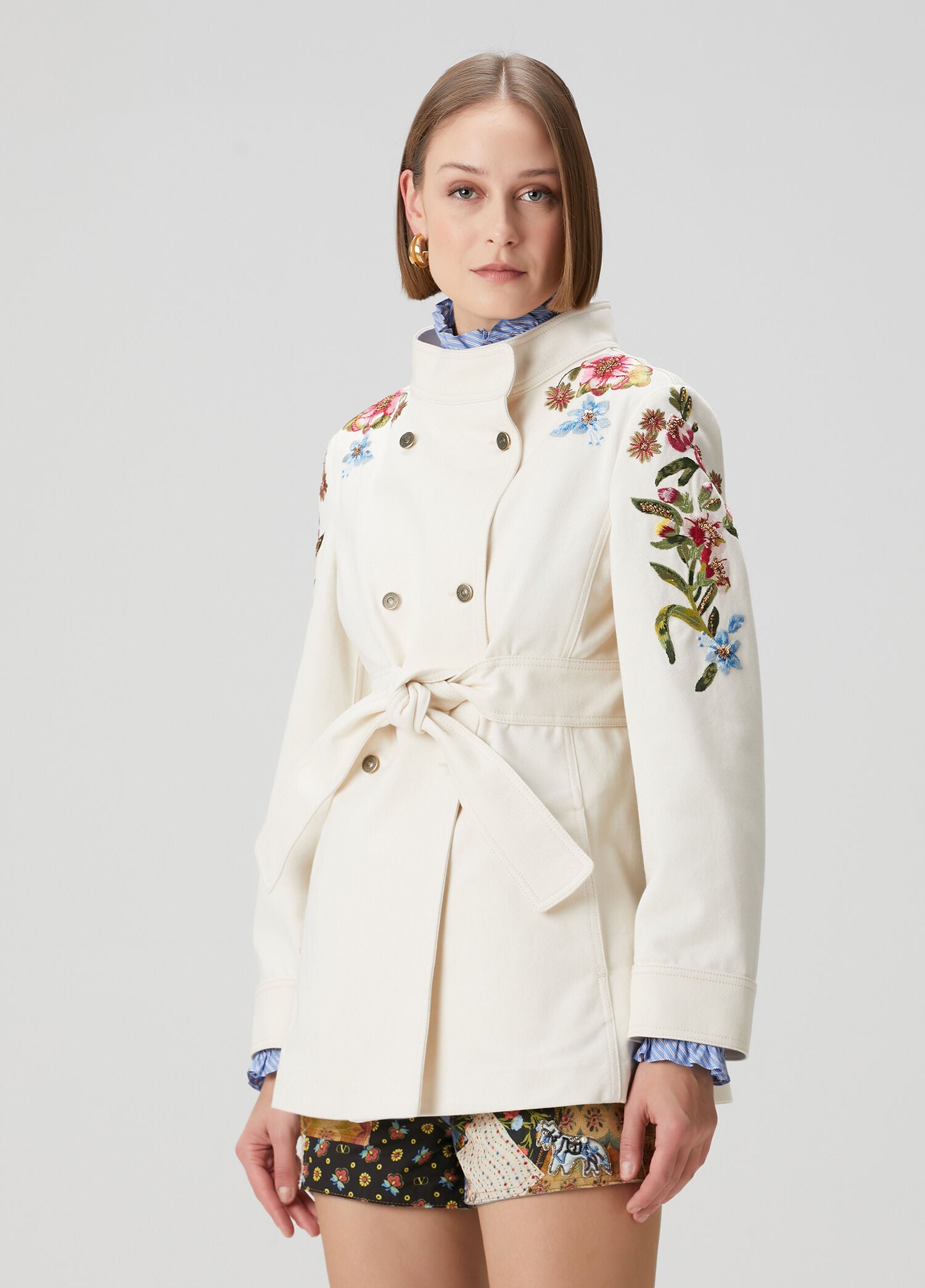 VALENTINO GARAVANI GIACCA DENIM RICAMATA - BEYMEN