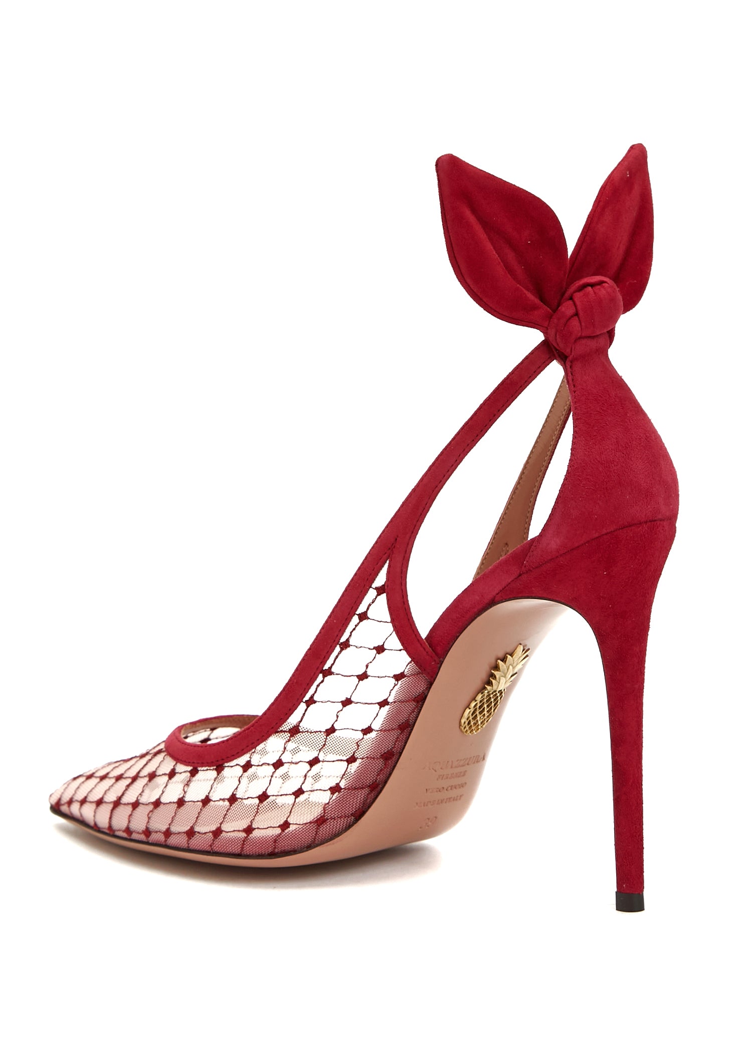 AQUAZZURA BOW TIE NET PUMP - BEYMEN
