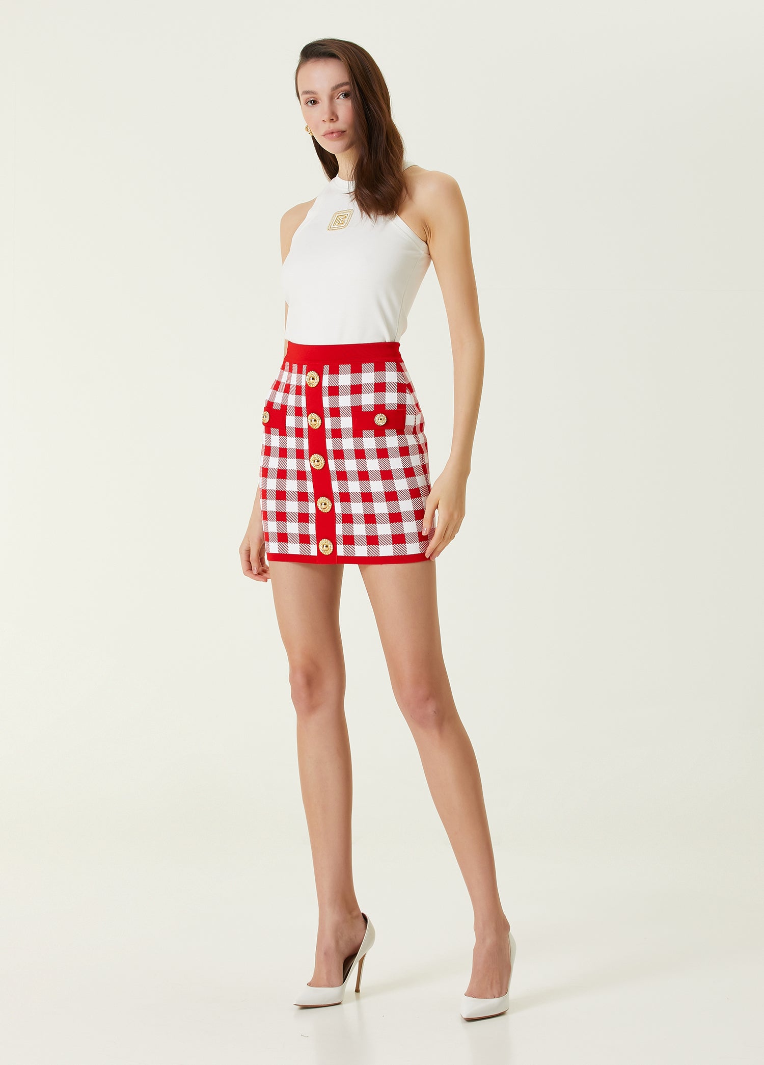 BALMAIN KNIT SHORT SKIRT - BEYMEN